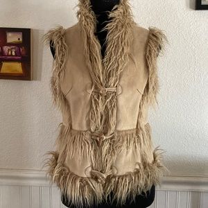 Y2K Vegan Faux Shearling and Suede Reversible Vest